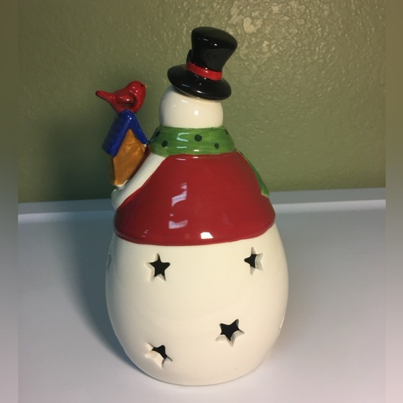 Ceramic Lightup Christmas Snowman - Picture 5 of 12